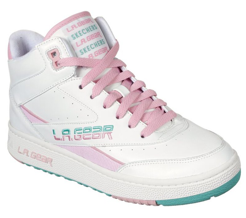 Skechers Dam Vita/Ljus Rosa Snörskor - L.A. Gear: Hot Shots - Sverige (YWNDG-0576)